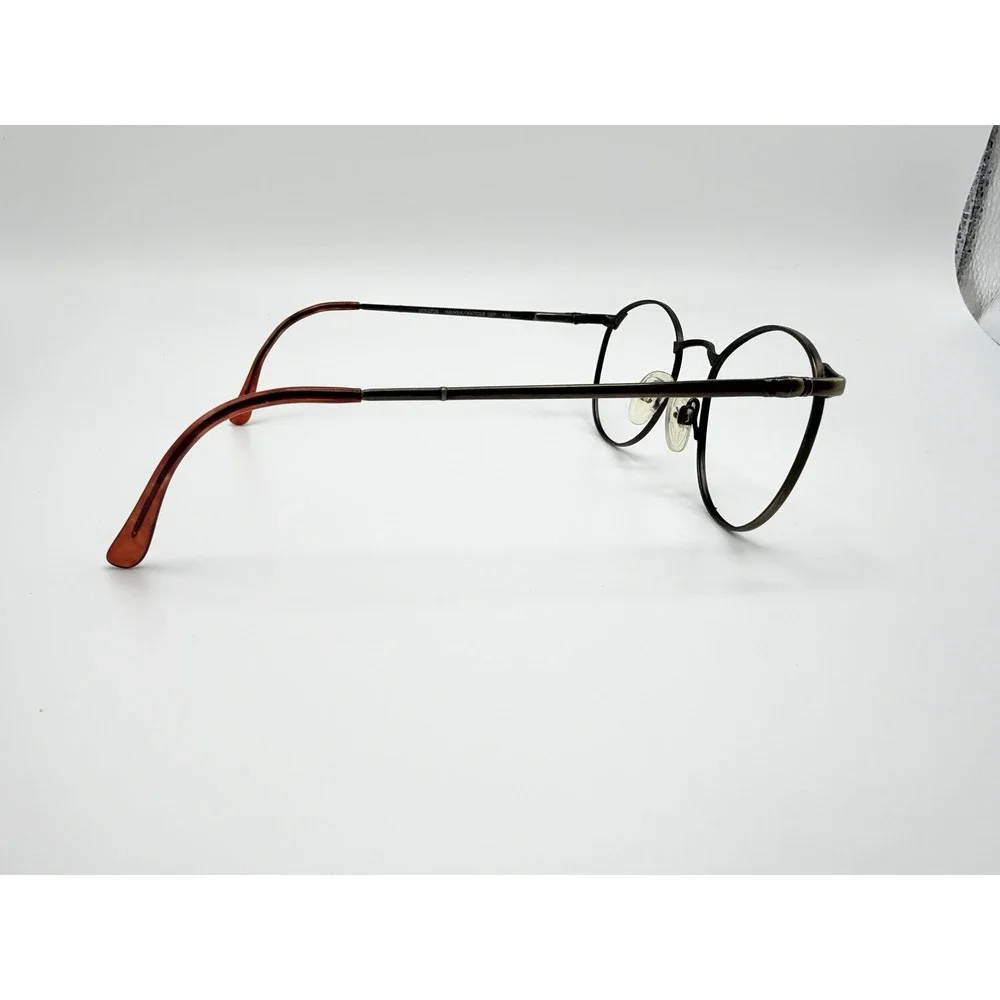 Marchon Stratus Havana/Antique Round Tortoise Eyeglasses Frames Only 51-20-140